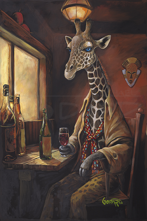 Michael Godard Tall Drink (Giraffe) (SN)